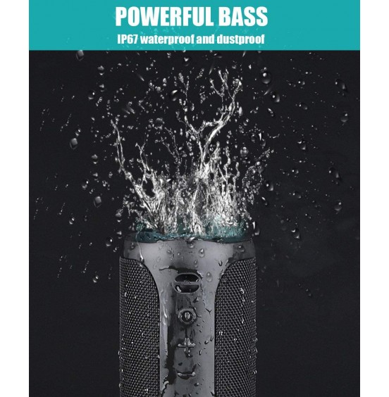 Portable Bluetooth Speaker with Subwoofer, 35W Bass Loud Speaker with Power Bank, IPX7 Waterproof, Wireless Stereo Pairing, 24H Playtime, Speaker with Lights for Outdoor Party, Camping - Black Portable Bluetooth Speaker with Subwoofer, 35W Bass Loud Speaker with Power Bank, IPX7 Waterproof, Wireless Stereo Pairing, 24H Playtime, Speaker with Lights for Outdoor Party, Camping - Black